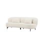 Daniele organische 3-zits bank - 224 cm - boucle - wit