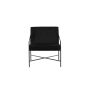Nara fauteuil - velvet - zwart