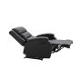 Pino verstelbare fauteuil - lederlook - zwart
