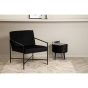Nara fauteuil - velvet - zwart