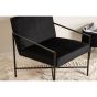 Nara fauteuil - velvet - zwart