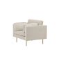 Sino fauteuil - ribstof - lichtgrijs