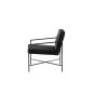 Nara fauteuil - velvet - zwart