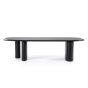 Organische eettafel Walter - eiken - 300x120 cm - zwart