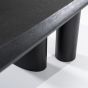 Organische eettafel Walter - eiken - 300x120 cm - zwart