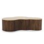 Salontafel Mari - 129x84x36 cm - bruin