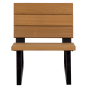 Banco outdoor hout naturel/metaal fauteuil  van het woonmerk WOOOD