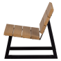 Banco outdoor hout naturel/metaal fauteuil  van het woonmerk WOOOD