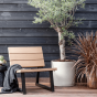 Banco outdoor hout naturel/metaal fauteuil  van het woonmerk WOOOD