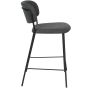 Viken barstoel 65 cm donkergrijs zwart
