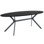 Eettafel Bruno MDF Zwart Ovaal 220x100 cm