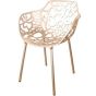  Cast magnolia stoel met arm kopergoud - OUTLET B