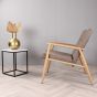 Daniel fauteuil houtlook - bruin