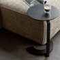 Bijzettafel Floor Hout/Metaal Zwart
