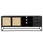 Guuji dressoir MDF/rattan 150x38x55 cm van het woonmerk Puur