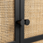 Guuji kast laag 2-deurs MDF/rattan van het woonmerk Puur