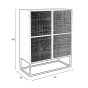 Guuji kast laag 2-deurs MDF/rattan van het woonmerk Puur