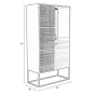Guuji wijnkast hoog MDF/rattan van het woonmerk Puur