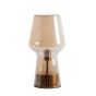 Tonga tafellamp Ø17x45,5 cm - glas amber/antiek brons