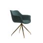 Jaimy eetkamerstoel - emerald-groen/goud