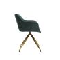 Jaimy eetkamerstoel - emerald-groen/goud