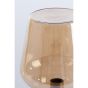 Tonga tafellamp Ø17x45,5 cm - glas amber/antiek brons