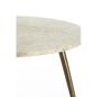 Zeca bijzettafel Ø59x41 cm - taupe marmer+antiek brons