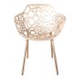  Cast magnolia stoel met arm kopergoud - OUTLET B