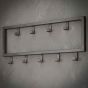 Kapstok industrieel 9 haken - 50 cm