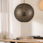 Joanne hanglamp zwart staal rond 50cm van het woonmerk Vurna