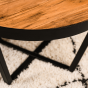 Kjeld salontafel rond 60 cm acaciahout bruin van het woonmerk Vurna