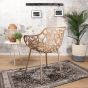  Cast magnolia stoel met arm kopergoud - OUTLET B