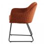 Benthe armstoel velvet oranje