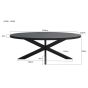 Kala eettafel spider ovaal 210 cm