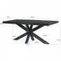 Norris eettafel 180 cm - zwart