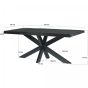 Norris eettafel 220 cm - zwart