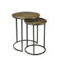 Bijzettafel Cast Iron Beau Goud - Set van 2