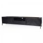 York tv-meubel - 200 cm - mangohout - zwart