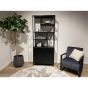 York vakkenkast - 90 cm - mangohout - zwart