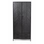 York opbergkast - 90 cm - mangohout - zwart