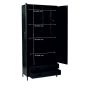 York opbergkast - 90 cm - mangohout - zwart
