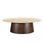 Valentino ovale salontafel - 120 cm - beige