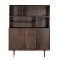 Elan wandkast - 135 cm - mangohout - bruin