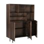 Elan wandkast - 135 cm - mangohout - bruin