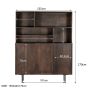 Elan wandkast - 135 cm - mangohout - bruin