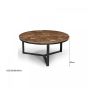 Senna salontafel 80 cm - hout - bruin