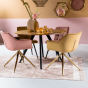  Eettafel Mimoso rond naturel/zwart Ø140 van het woonmerk Light & Living
