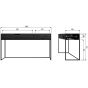 Silas sidetable essen blacknight 140x40cm