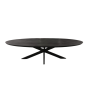 Eettafel Brandy ovaal 160 cm - zwart