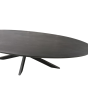 Eettafel Brandy ovaal 160 cm - zwart